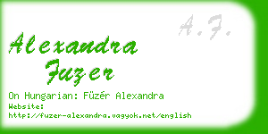 alexandra fuzer business card